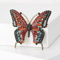 Multicolor Crystal Butterfly Brooch Pin in Four Colorways view 3