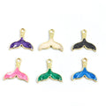 Enamel-Look Silver Gold Mermaid Tail Alloy Charms in 14 Styles view 3