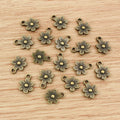 Small Daisy Charms in Gold Bronze Silver and Mixed Finishes view 7
