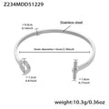 Heart Link and Geometric Bangle Collection in Three Metal Tones view 10