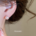 Multicolor Faux Pearl Round Stud Earrings Twelve-Piece Set view 4