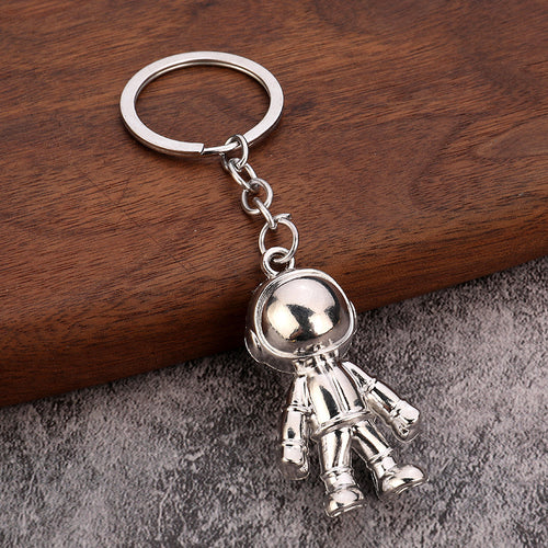 Metal Astronaut Robot Keychain Creative Gift Bag Charm