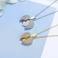 Crystal Heart Locket Pendant Necklace In Two Colors view 3
