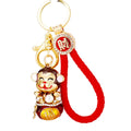 Golden Monkey Fortune Keychains with Three Braided Wrist Loop Only Options view 5