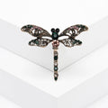 Filigree Dragonfly Brooch in Four Antique Crystal Palettes view 6