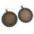 Round Decorative Pendant Trays in Bronze and Silver view 3