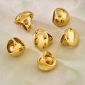 Oversized Domed Statement Rings in Three Gold Tone Designs view 3