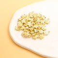 Gold Tone Fu Character Star Metal Pendant Charm for Jewelry Making view 2
