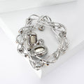 Wire Nest Brooch With Faceted Center Stone and Scattered Crystals view 3