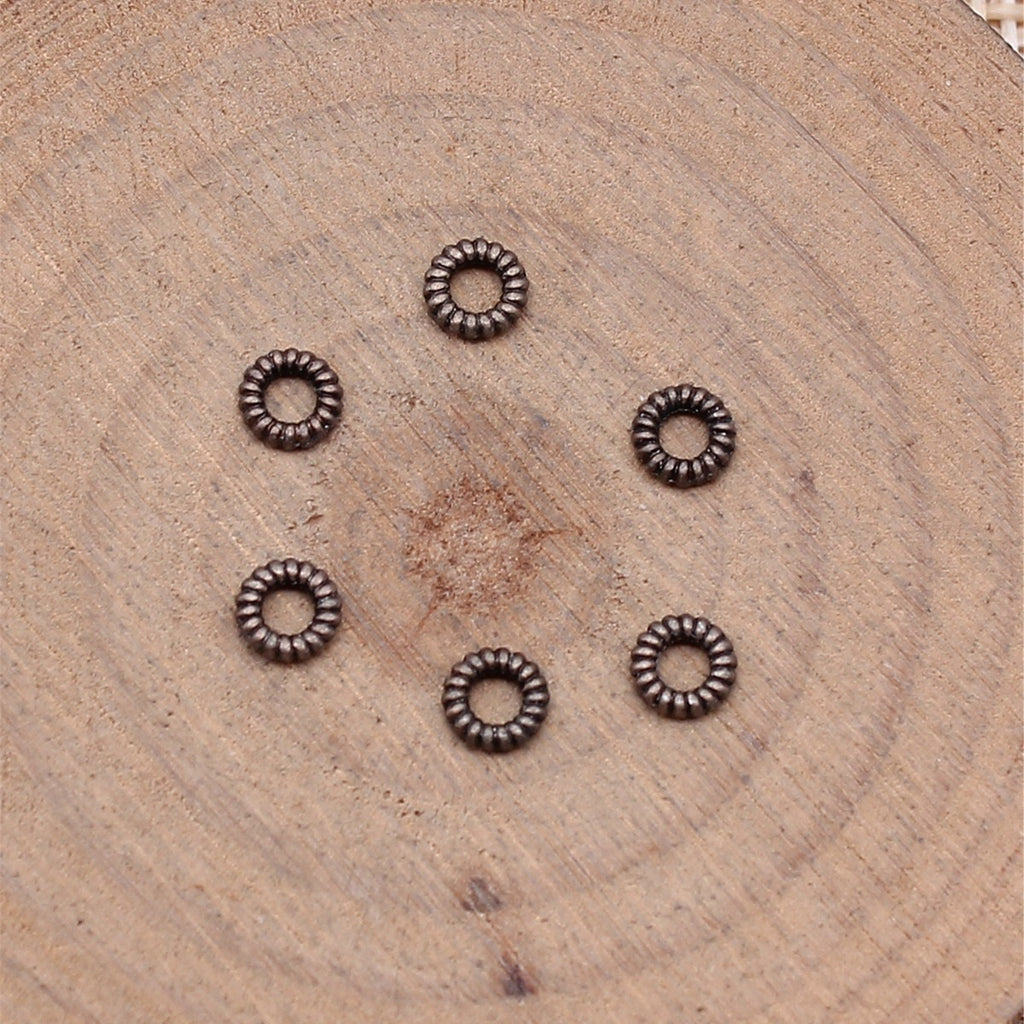 4mm 0.1g Multicolor Zinc Alloy Round Small Hole Spacer Beads for Bracelet Necklace DIY Jewelry Making