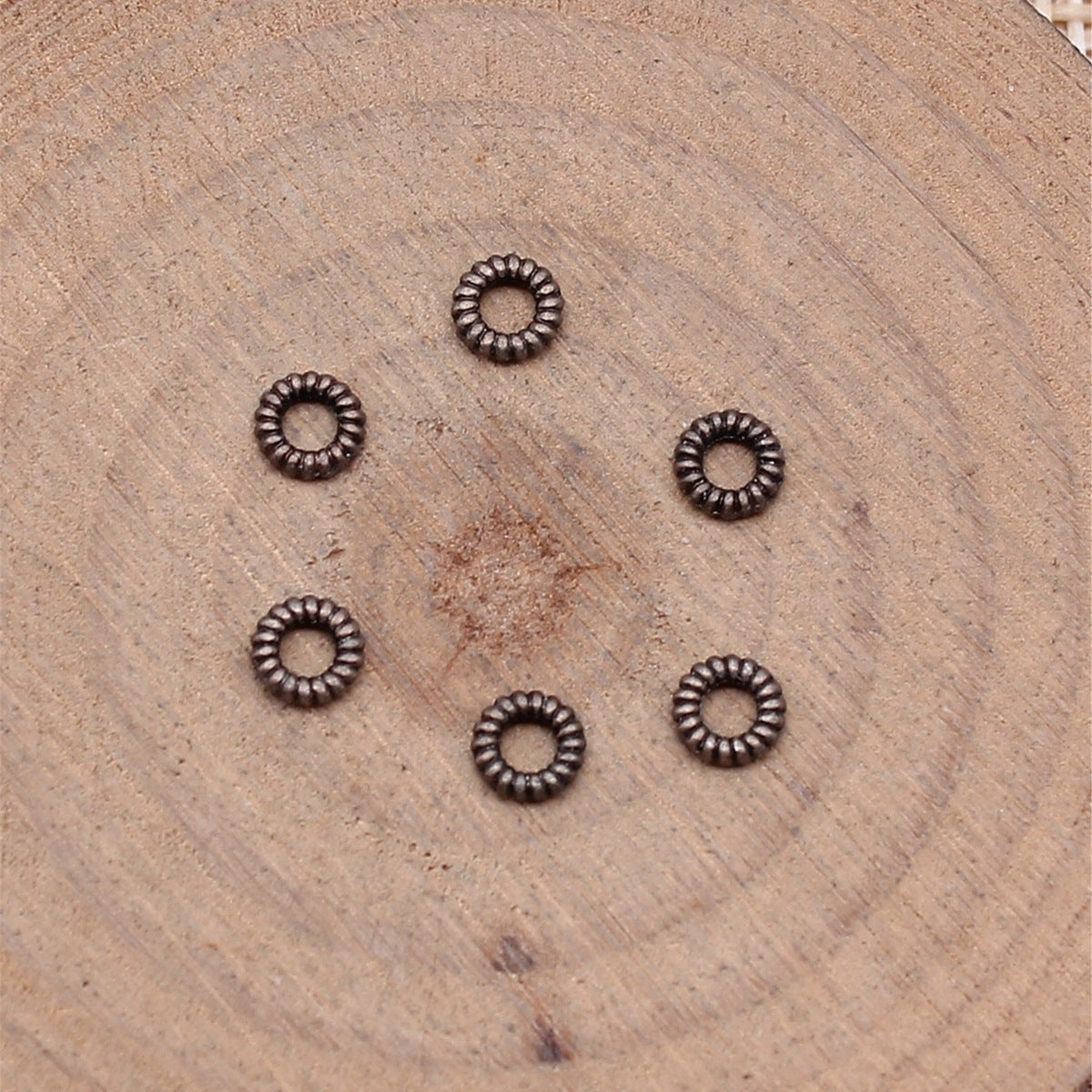 4mm 0.1g Multicolor Zinc Alloy Round Small Hole Spacer Beads for Bracelet Necklace DIY Jewelry Making