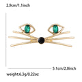 Cat Whiskers Face Brooch Crystal Eyes Minimal Metal Pin view 4