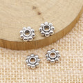Beaded Edge Ring Spacer Beads in 2 Metal Finishes for Jewelry Making view 2