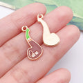 Green Enamel Zinc Alloy Irish Clover Charm Pendant for DIY Hand Rope Jewelry Accessories