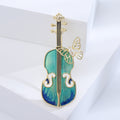Enamel Cello and Butterfly Brooch for Jackets Scarves and Coats view 6