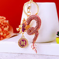 Jeweled Spirit Dragon Keychains with Fortune and Loose Heart Loop Options view 11