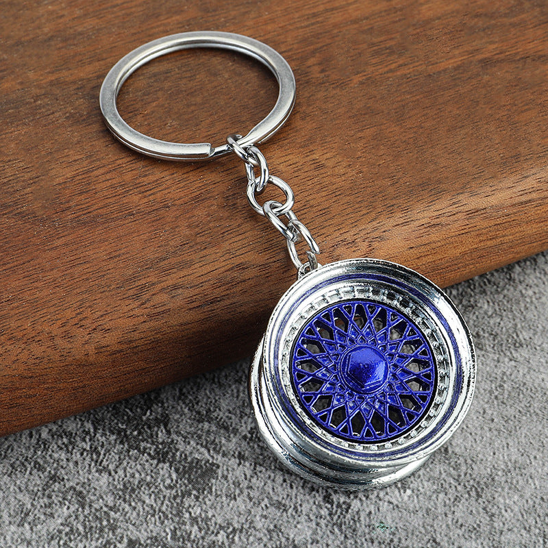 Turbo Gear Shift Wheel Brake Disc Shock Caliper Metal Keychain