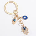 Evil Eye Hamsa Charm Keychain with Rhinestone Accents view 7