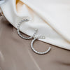 Silver Faceted Hoops