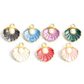 Pearl Shell Charms in Seven Colors and Two Metal Tones view 5