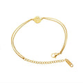 Double Chain Plaque Bracelet in Silver Rose Gold and Gold Tone view 5