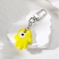 Glass Hamsa Evil Eye Keychains Silver Clasp 7 Color Styles view 8