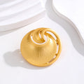 Gold Tone Sun Hat Metal Brooch Pin for Jackets and Lapels view 4