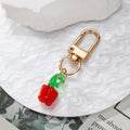 Mini Glass Fruit and Vegetable Clip Keychains in Fifteen Designs view 8