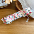 Fabric Floral And Cherry Stripe Bow Twist Hair Clips view 6