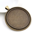 Round Metal Cabochon Pendant Trays in Fifteen Frame Styles view 7