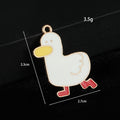 Enamel Duck and Fried Egg Charm Pendant Gold-Tone Alloy view 4