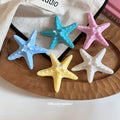 Starfish Duckbill Hair Clips Textured Resin 2 Colors view 2