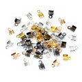 Metal Cord End Crimp Clasps in Three Sizes and Mixed Finishes view 5