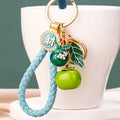 Persimmon Orange and Leaf Keychains in Plain Loop and Cord Options view 3