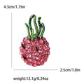 Pink Dragon Fruit Crystal Brooch Decorative Lapel Pin view 4