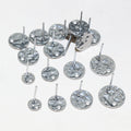 Round Disc Earring Posts With Hanging Holes in Four Sizes view 2