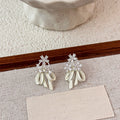 Crystal Flower Bow Earrings in Three Colors Statement Jewelry Design view 7