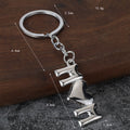 MOM Silhouette Metal Keychains in Gold and Silver Tone Styles view 2