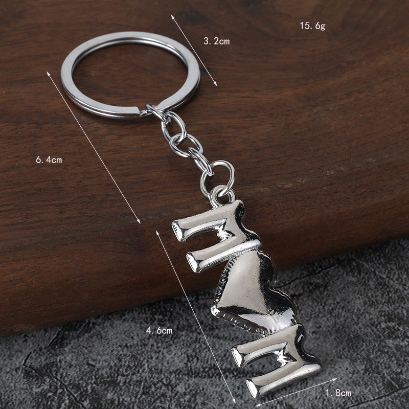 MOM DAD Letter Zinc Alloy Gift Keychain Pendant