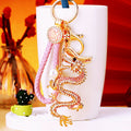 Mixed Pearl Crystal Zodiac and Tassel Dragon Keychains in Forty Seven Styles view 6