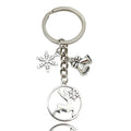 Metal Christmas Charm Keychains in 8 Winter Holiday Styles view 6