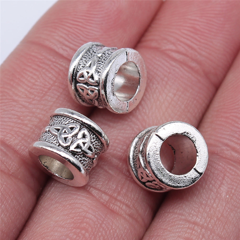11x8mm 2.5g Antique Silver Zinc Alloy Celtic Symbol Spacer Celtic Knot Beads for Bracelet Necklace Making