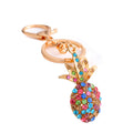 Rhinestone Pineapple Keychain Gold Clasp Yellow Multicolor view 5