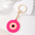 Acrylic Round Evil Eye Keychain Gold Ring 4 Colors view 4