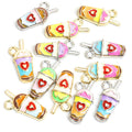 Enamel-Look Silver Gold Heart Alloy Charms in 14 Styles view 1