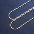Single-Row Clear Stone Tennis Necklace In Three Metal Tones view 3
