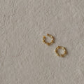 Gold Tone Textured Small Ear Cuff Clips For Non Pierced Ears view 3