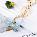 Chiffon Bow Pearl Handbag Keychains in Four Colors with Plain and Fortune Loops view 8