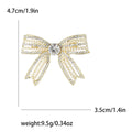 Pearl and Rhinestone Ribbon Bow Brooch with Layered Loops view 6