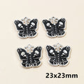 Black and White Skull Butterfly Metal Charms in Seven Styles view 10
